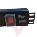 6 Way IEC (C19) Socket Horizontal PDU with IEC (C20) Plug