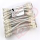 24 Pack of 15cm (6-inch) in White - Cat5e High Grade 125MHz 24AWG LSZH Patch Cables for 1U Patching