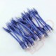 24 Pack of 20cm (8-inch) in Blue - Cat5e High Grade 125MHz 24AWG LSZH Patch Cables for 2U Patching
