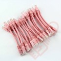 24 Pack of 15cm (6-inch) in Pink - Cat6 High Grade 250MHz 24AWG LSZH Patch Cables for 1U Patching