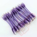 24 Pack of 20cm (8-inch) in Purple - Cat6 High Grade 250MHz 24AWG LSZH Patch Cables for 2U Patching