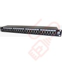 Excel Cat6A Screened 24 Port 1U Patch Panel Black 100-032