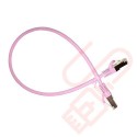 Cat6a Slim U/FTP Small Diameter Snagless Booted Patch Cables Pink