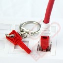 Lockable Cat6 Patch Cables RJ45 UTP LSZH Red