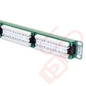 Excel 24 Port Cat5e Patch Panel 1U UTP Punch Down - Green 100-452