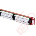 Excel 24 Port Cat5e Patch Panel 1U UTP Punch Down - Red 100-451