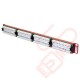 Excel 24 Port Cat5e Patch Panel 1U UTP Punch Down - Red 100-451