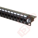24 Port Cat5e Patch Panel 1U UTP Coupler