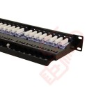 48 Port Cat5e Patch Panel 1U UTP Angled Easy Punch