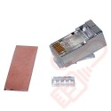 Cat6/Cat6a RJ45 FTP Plug Up To 7mm OD (3 Part) 10Pk