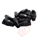 6mm RJ45 Snagless Bubble Boot 10 Pack Black