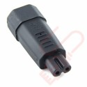 IEC Male C14 to Figure of 8 C7 Female Power Adapter