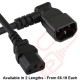 C13 Straight to C14 Angled Left Premium SJT Power Cables Black