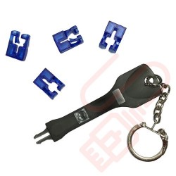 Budget LC Fibre Duplex Port Blocker (Blue) 4 Pack with Universal Removal Key