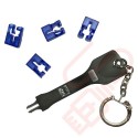 Budget LC Fibre Duplex Port Blocker (Blue) 4 Pack with Universal Removal Key