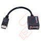 15cm Black - Display Port Male - HD15 VGA Female