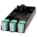 Zettonics LC OM4 Multimode 12 Duplex Unloaded Fibre Cassette Aqua