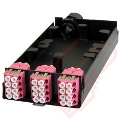 Zettonics LC OM4 Multimode 12 Duplex Unloaded Fibre Cassette Violet