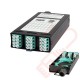 Zettonics LC OM4 Multimode 24 Fibre Splice Cassette Aqua