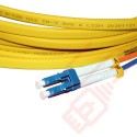OS2 LC to LC Flat Twin Ruggedised Fibre Cable Yellow