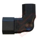 IEC Left Angled C14 Male to C13 Female Power Adapter