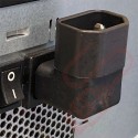 IEC Right Angled C14 Male (Up) to C13 Female Power Adapter