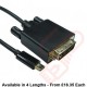 USB Type C Male to DVI Male Cable