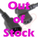 C13 Angled Right to C14 Straight Premium SJT Power Cables Black