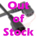 C13 Angled Left to C14 Straight Premium SJT Power Cables Black