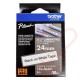 TZESL-251 Brother 24mm Wide Tape Black On White Self Laminating