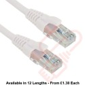 Excel Cat5e Patch Cables RJ45 UTP LSZH Snagless Booted White