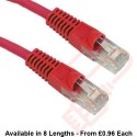 Cat5e Patch Cables Premium RJ45 UTP LSZH Bubble Booted Red