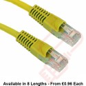 Cat5e Patch Cables Premium RJ45 UTP LSZH Bubble Booted Yellow