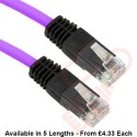 Cat5e Patch Cables Crossover RJ45 UTP PVC Purple