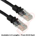 Patchsee Cat5e Patch Cables RJ45 UTP PVC Black