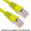 Cat5e Patch Cables Enhanced RJ45 F/UTP PVC Bubble Booted Yellow