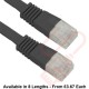 Cat5e Patch Cables Flat RJ45 UTP LSZH Flush Booted Black
