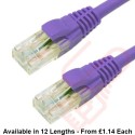 Cat6 Patch Cables RJ45 UTP Premium LSZH Snagless Booted Purple