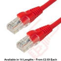 Excel Cat6 Patch Cables RJ45 UTP LSZH Snagless Booted Red