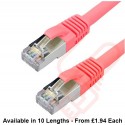 Cat6a Patch Cables RJ45 S/FTP (10G) Premium LSZH Snagless Booted Red