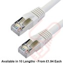 Cat6a Patch Cables RJ45 S/FTP (10G) Premium LSZH Snagless Booted White