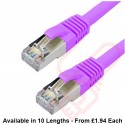 Cat6a Patch Cables RJ45 S/FTP (10G) Premium LSZH Snagless Booted Purple