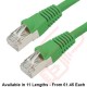 Cat6a Patch Cables RJ45 S/FTP (10G) Premium LSZH Bubble Booted Green