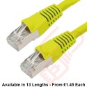 Cat6a Patch Cables RJ45 S/FTP (10G) Premium LSZH Bubble Booted Yellow