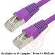 Cat6a Patch Cables RJ45 S/FTP (10G) Premium LSZH Bubble Booted Purple
