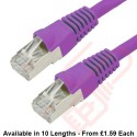 Cat6a Patch Cables RJ45 S/FTP (10G) Premium LSZH Bubble Booted Purple