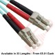 OM3 LC to LC Fibre Patch Cables Multimode Duplex Aqua Blue