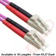 OM4 LC to LC Fibre Patch Cables Multimode Duplex Violet