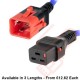 C19 to C20 Dual Locking 16A Power Cables Blue