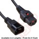 C13 Locking to C14 Power Cable Black